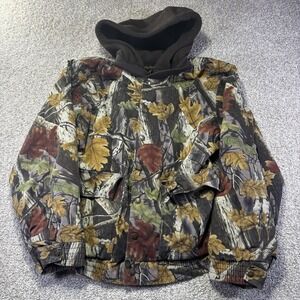 Master Sportsman Jacket Mens Large Camo Hooded Insulated Hunting Parka Canvas